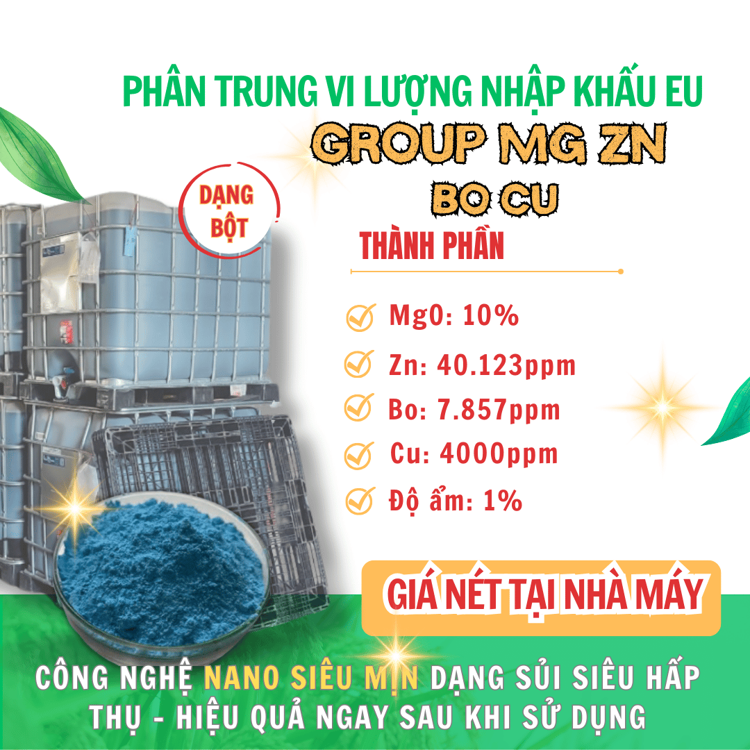 PHÂN BÓN VI LƯỢNG GROUP MAGIE ZN BO CU