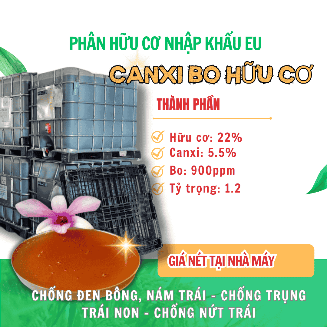 Phân Bón Trung Vi Lượng CanxiBo Hữu Cơ VIPCAP