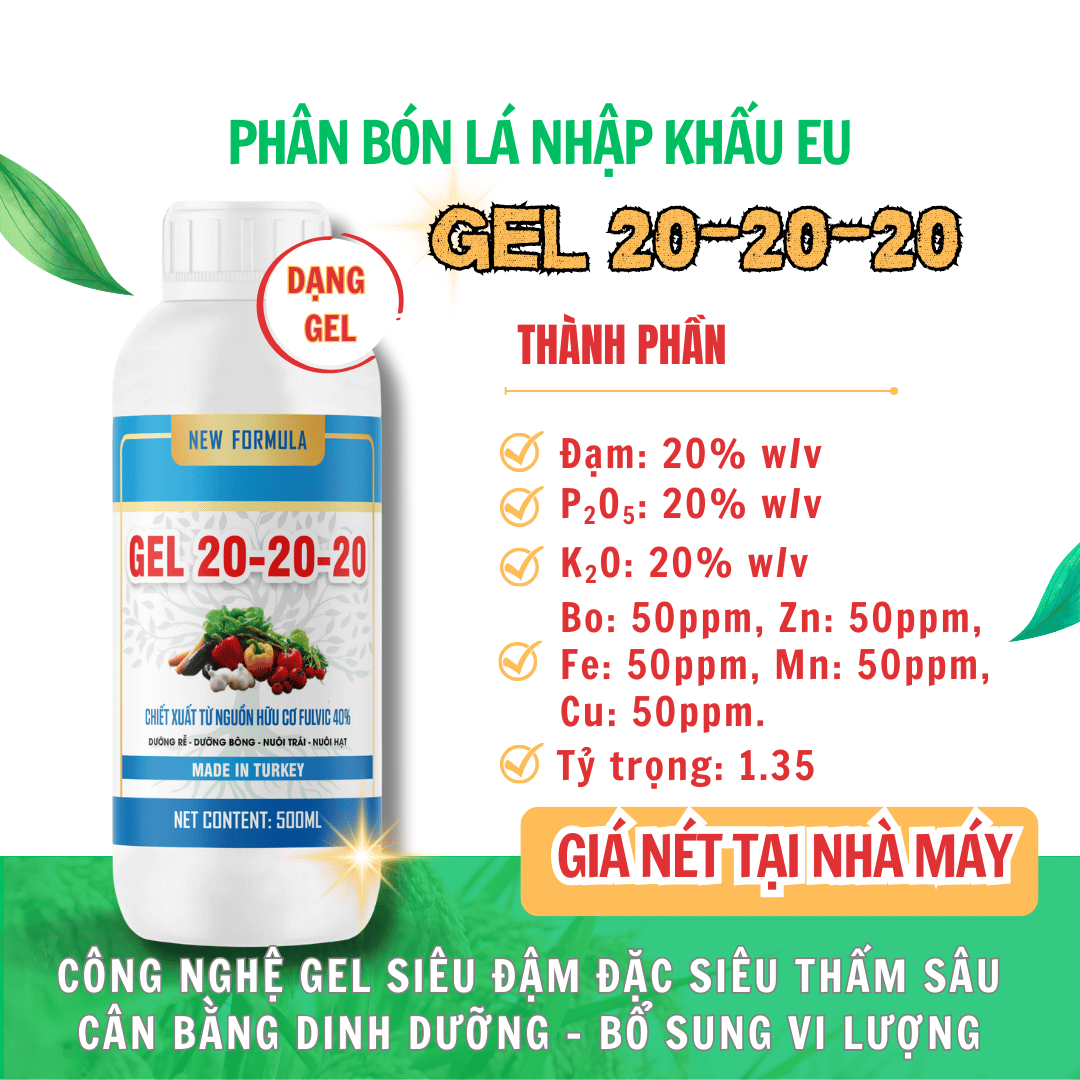 NPK Vi Lượng GEL 20-20-20